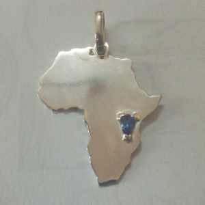 0.4ct Africa Map Tanzanite Pendant