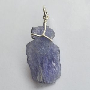 Raw Tanzanite pendant