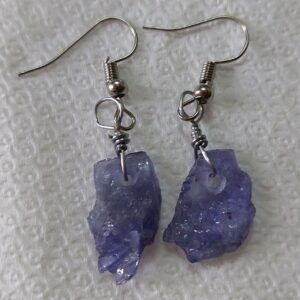 Raw Tanzanite Earrings